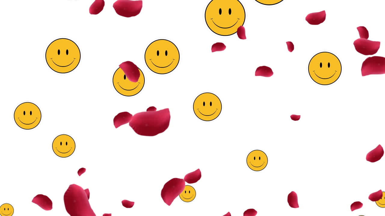 백색 배경에 미디어 및 잎자루 아이콘의 애니메이션