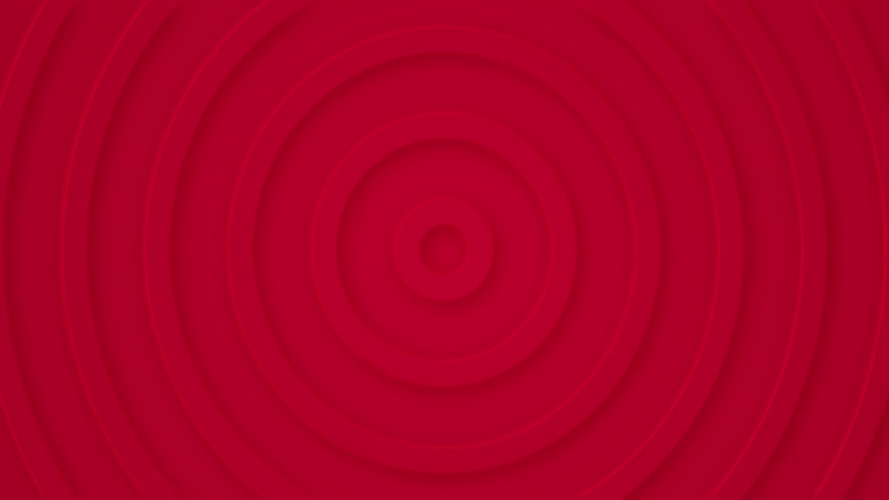 4k light dark red gradient seamless looped animated background. 3d circle rings