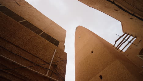 minaret in the medieval hilltop town of ghardaia in m'zab valley, algeria