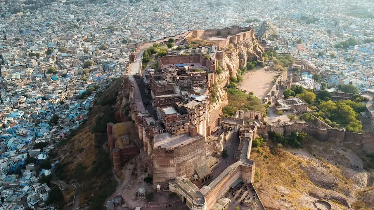 antena del fuerte de mehrangarh en jodhpur, rajasthan, india