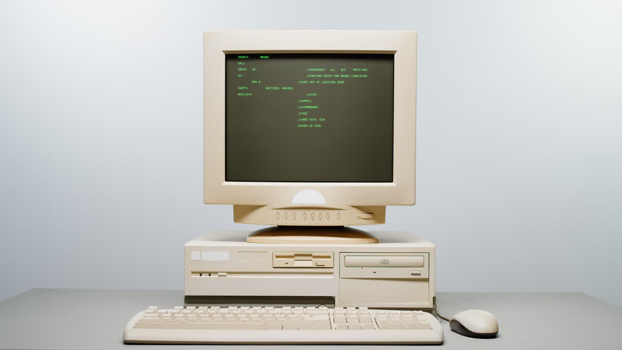 빈티지 데스크탑 컴퓨터