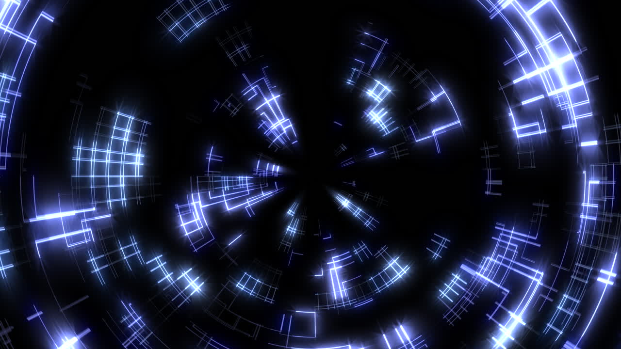 Mystical spinning vortex captivating lines of light in circular motion
