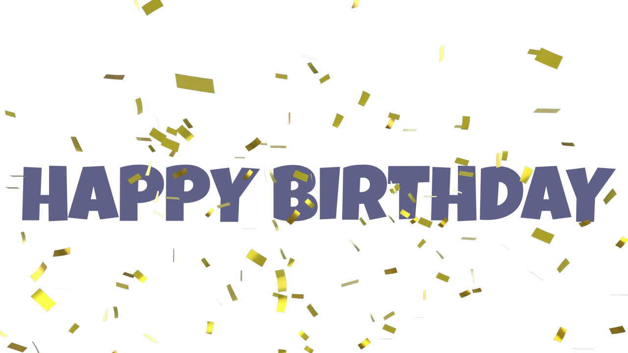 mensaje de feliz cumpleaños con confeti