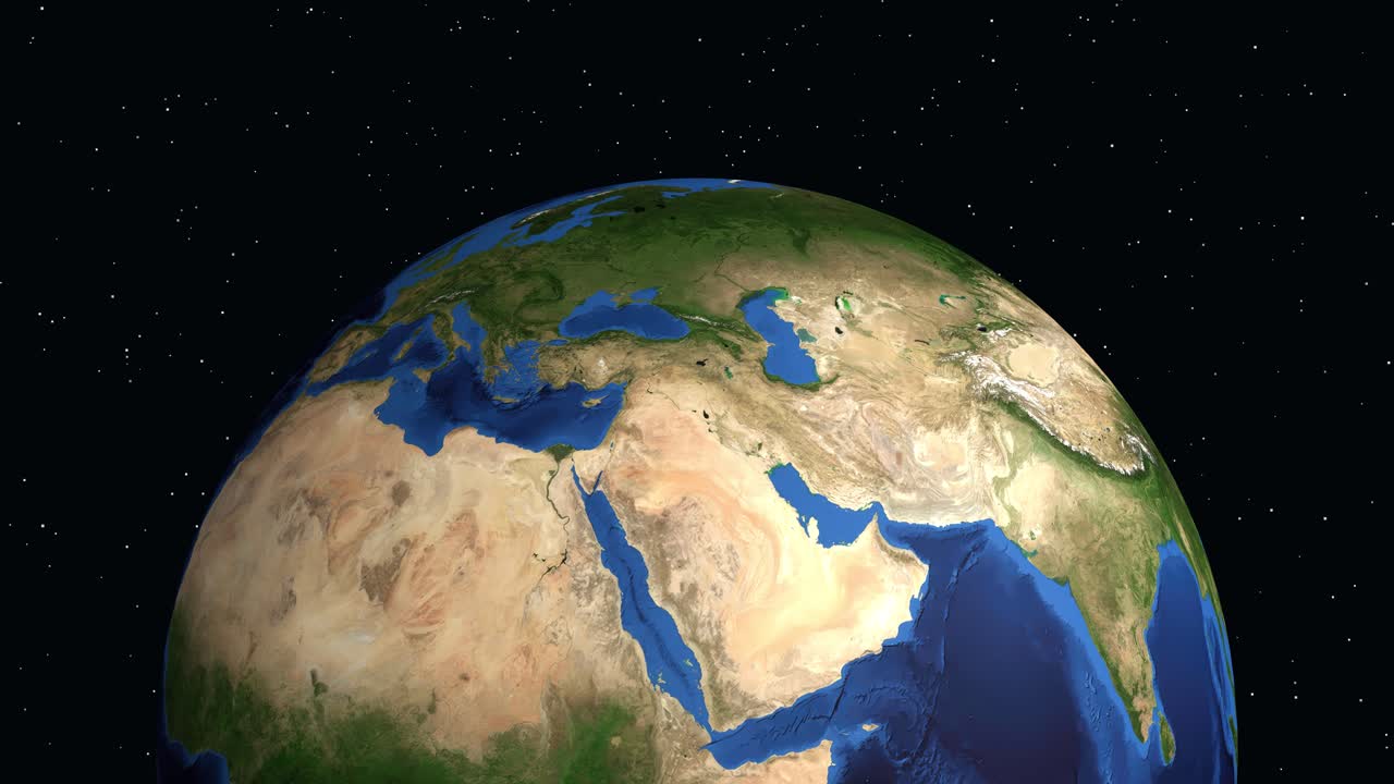 Dönen bir 3D küre, Doğu Avrupa'ya yakınlaşarak Varna, Bulgaristan'ı veri katmanlarıyla vurguluyor.