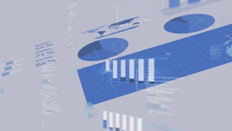 animación del procesamiento de datos en la interfaz