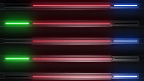 neon light bars on dark background