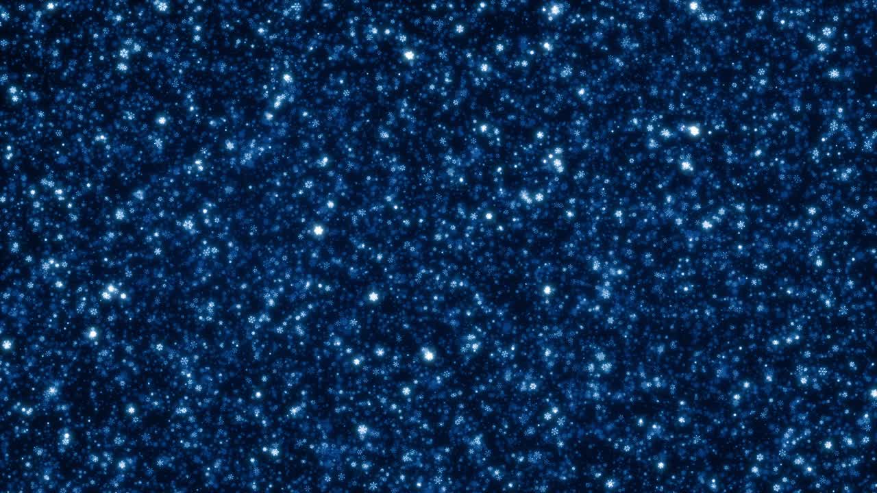 파란색 추상적인 일반 크리스마스 휴일 디자인 루프 배경과 스노우플레이크 패턴