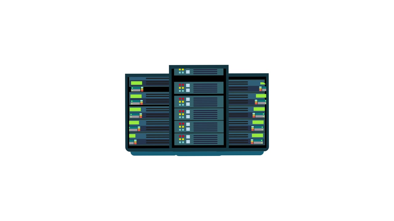 Animated Illustration of Server Racks Building Up