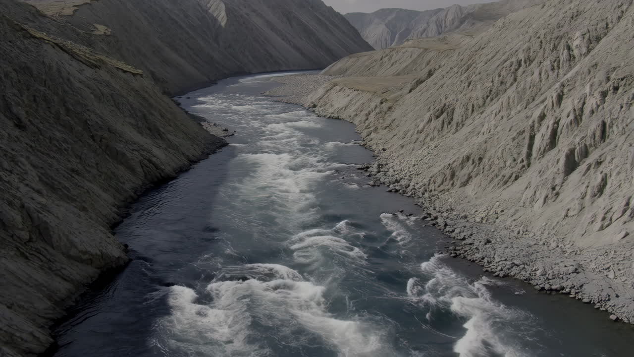 River flowing through a rocky canyon with rapids