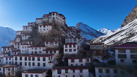 ancient monastery nestled in the himalayan mountains