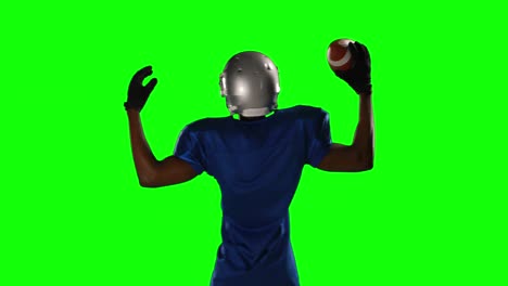 American-football-player-on-green-screen