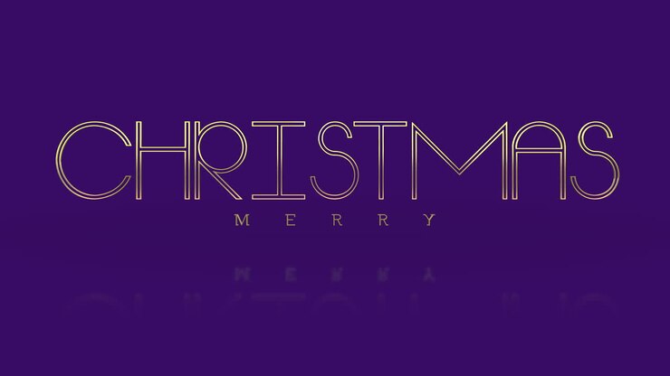 Testo Buon Natale stile eleganza su sfumatura viola