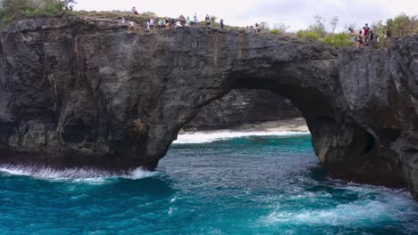 aerial view of tourists enjoying the scenic beauty