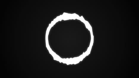 abstract white circle on black background