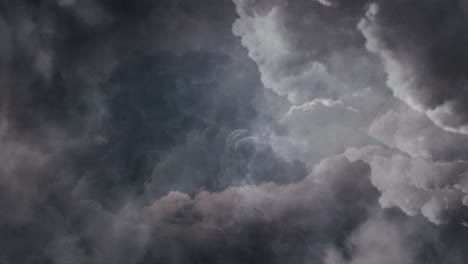 pov  black clouds with lightning strikes in them