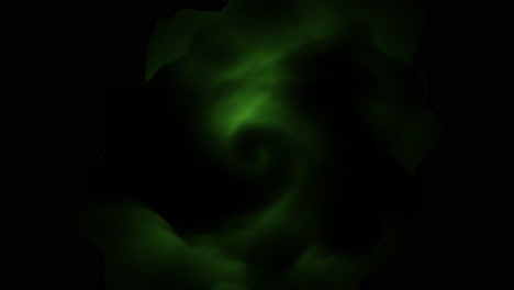 mesmerizing black and green spiral with a radiant center