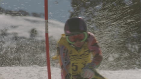 alpine skier running a downhill course 5