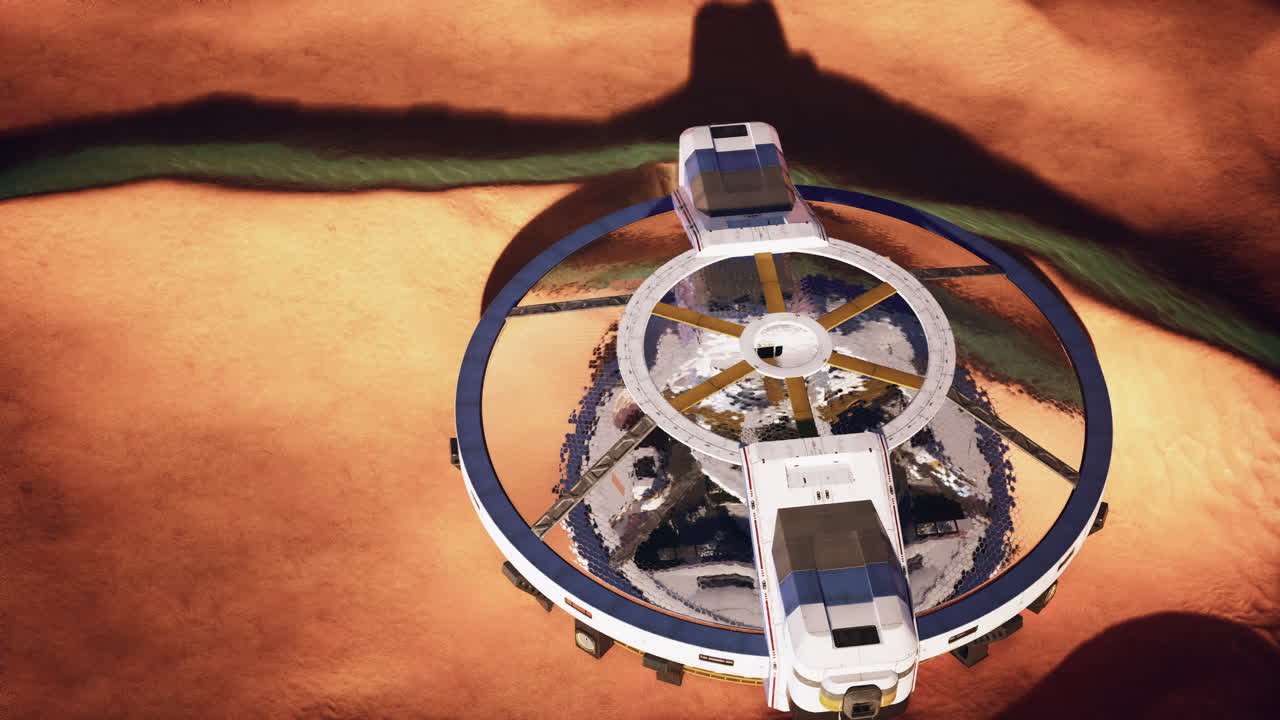 A Futuristic Space Station on Mars