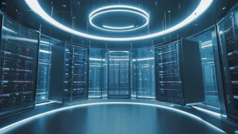 data center with servers