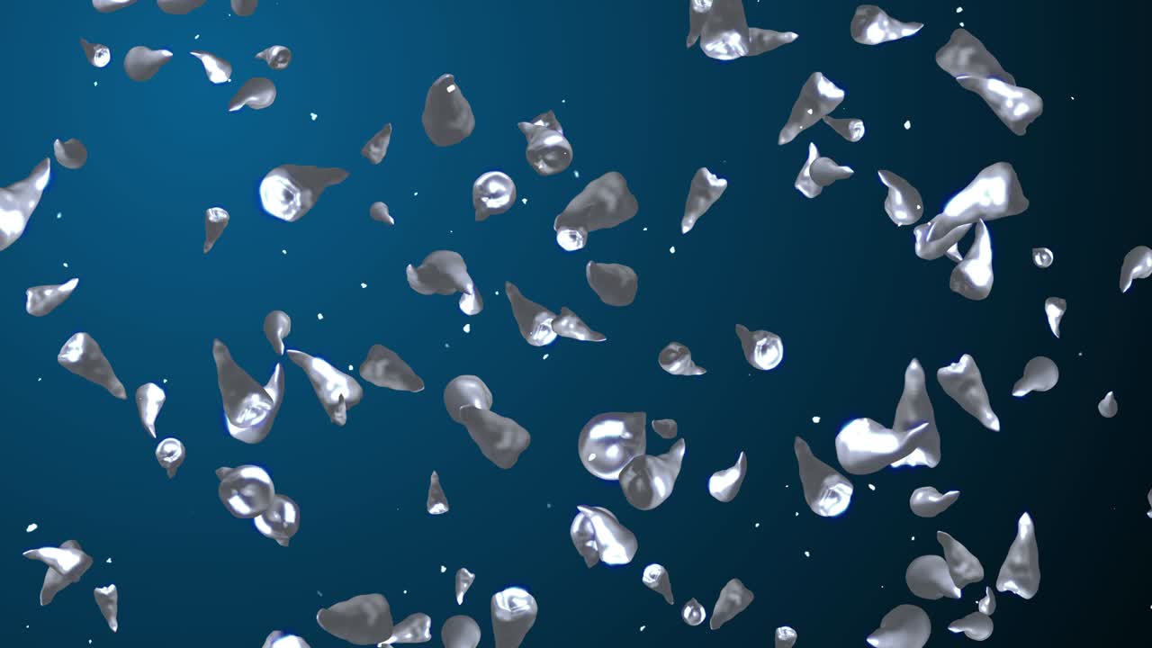 치과 의사는 치아를 반이는 입자 루프 애니메이션