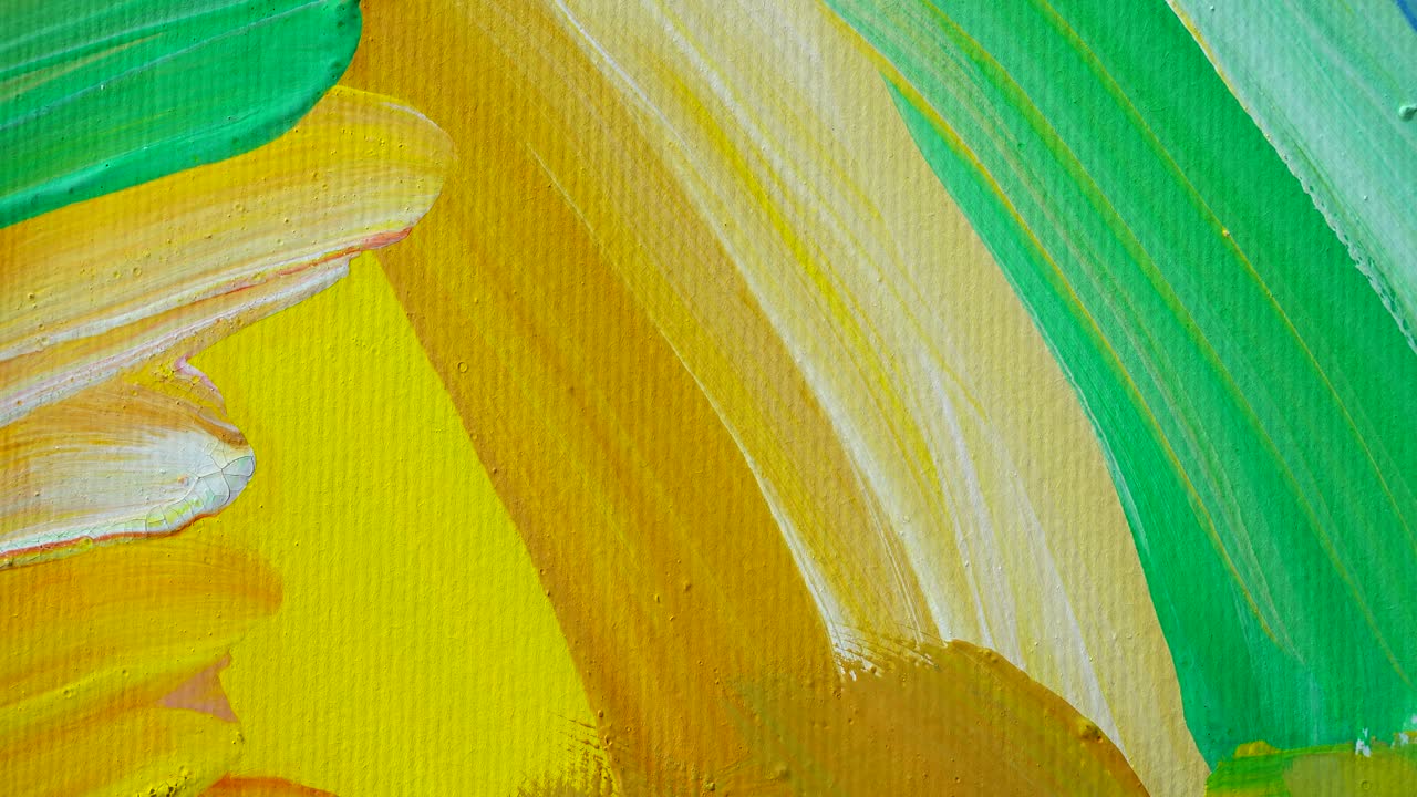 Disegno astratto dipinto a guazzo. Ripresa di un quadro in movimento.