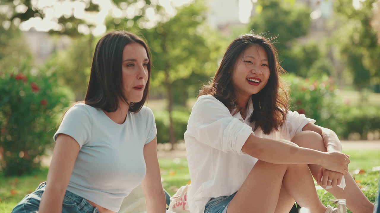 Group of Friends Enjoying a Picnic in the Park