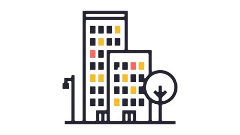 housing line icon animation