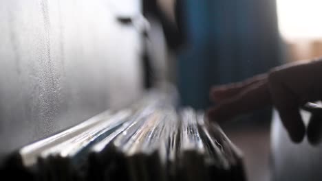 looking through vinyl records