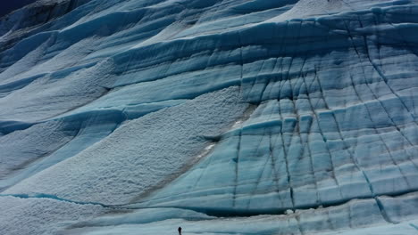 abstract patterns of a blue glacier
