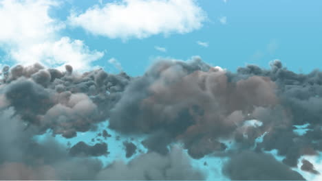 animation of clouds moving in fast motion on seamless loop