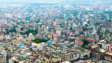 aerial view of dhaka city, bangladesh