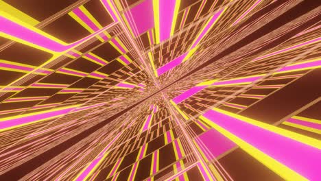 4k video animation through beautiful pink and yellow color straight texture and pattern seamless loop motion graphics.