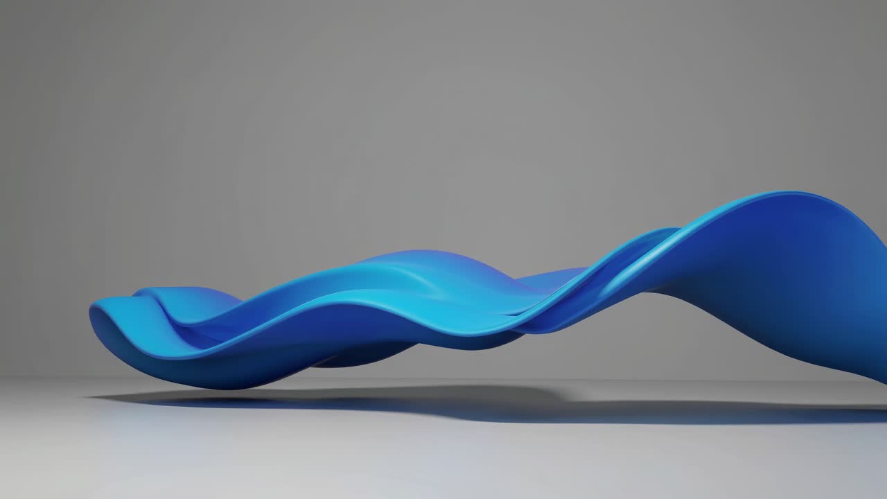 Abstract Blue Wave Form