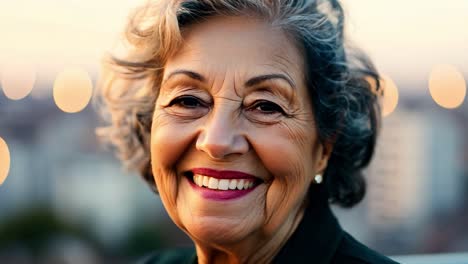 portrait of a happy senior woman