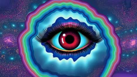 psychedelic rainbow eye illustration