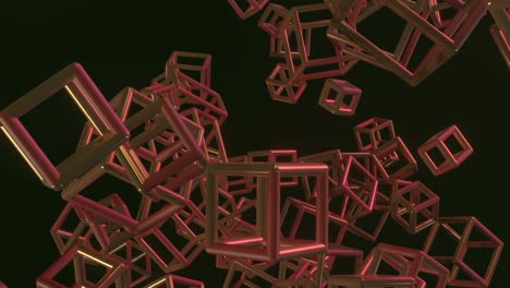 forma futuristica, volo, animazione di oggetti astratti. sfondo del concetto di tecnologia dinamica.