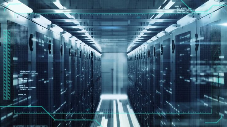 Animation of digital data processing over computer servers