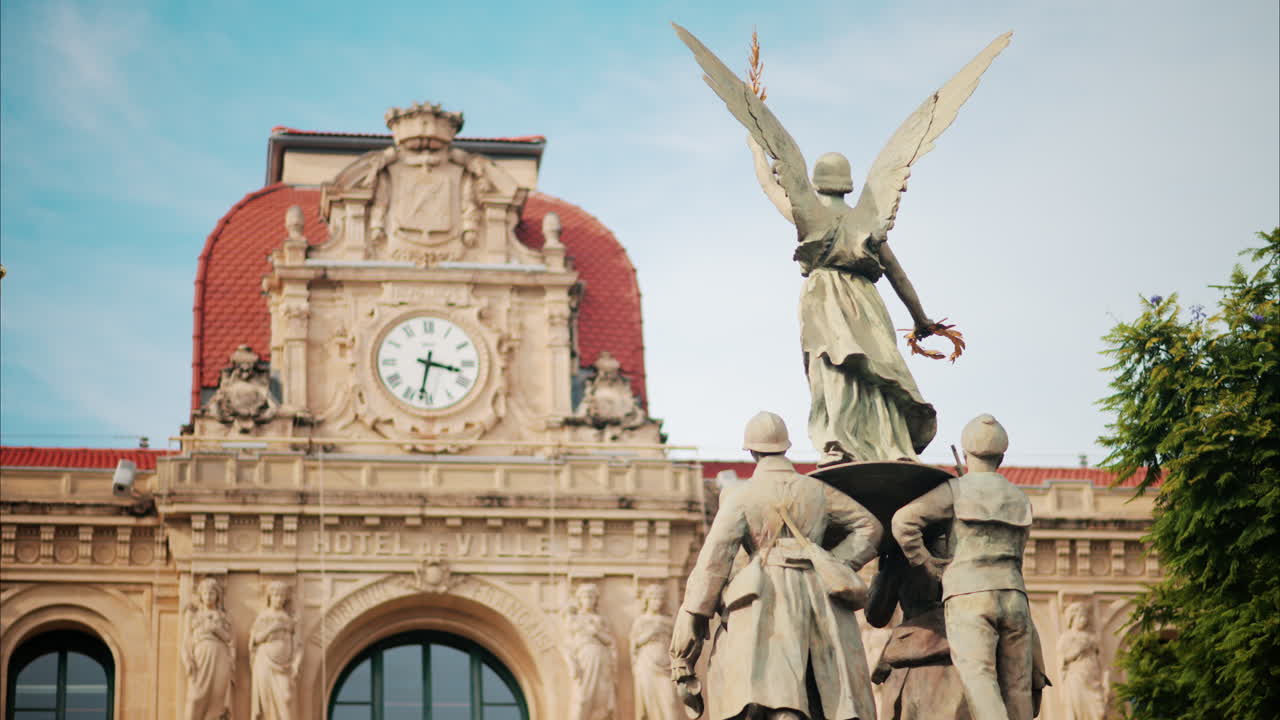 Front view of the Mairie de Cannes Town hall in Cannes, France
