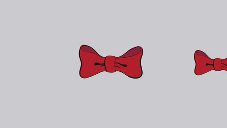 animación de un arco rojo repetido sobre un fondo gris