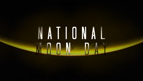 national moon day with big planet and yellow light of star in dark galaxy