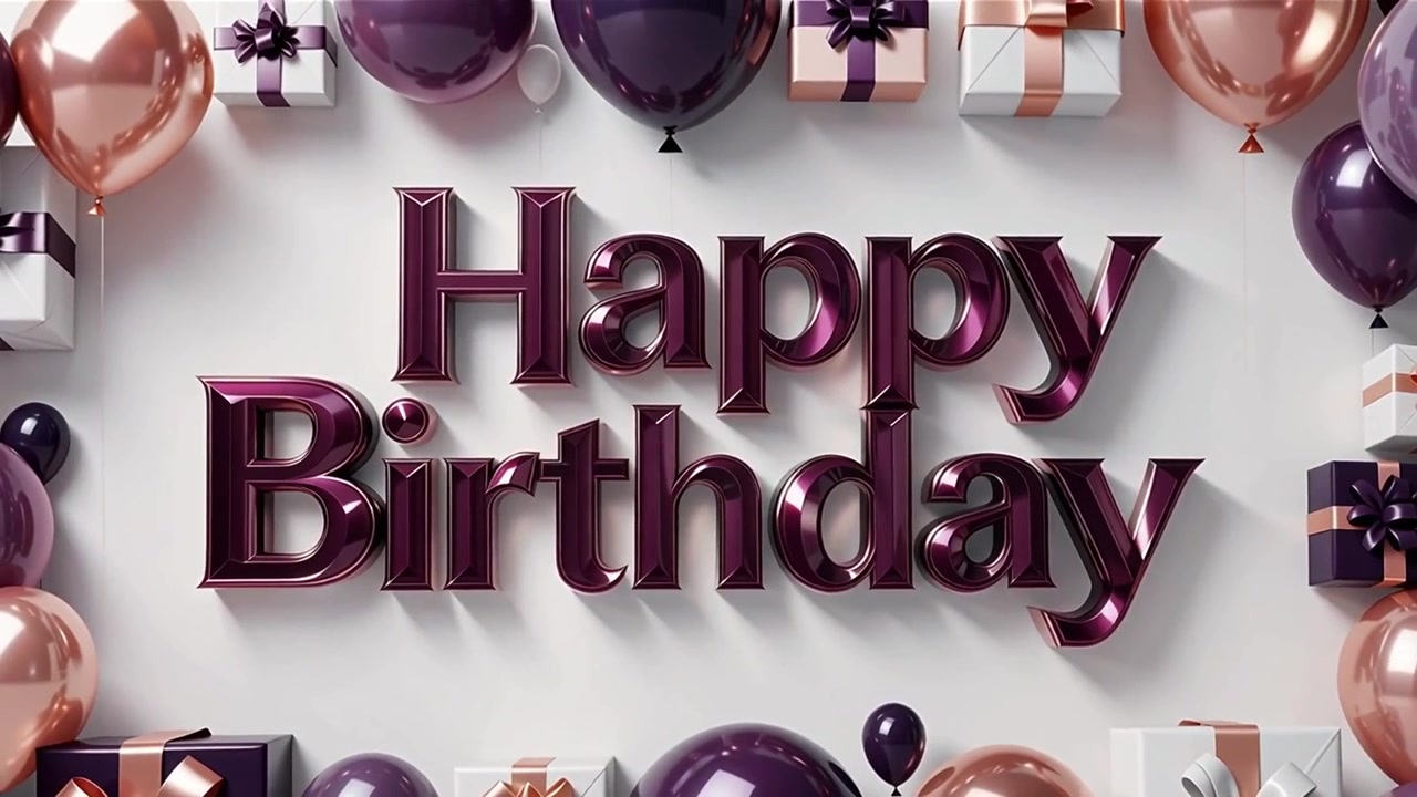 Sfondo di compleanno con palloncini e regali