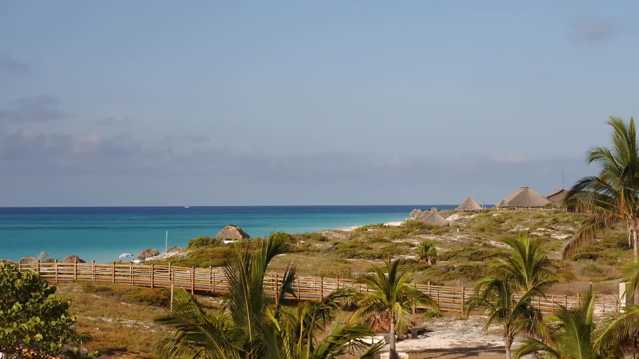 Spettacolare time-lapse di una spiaggia cubana incontaminata sull'isola di Cayo Largo, Cuba.