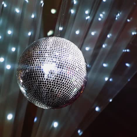 reflective disco balls and twinkling lights
