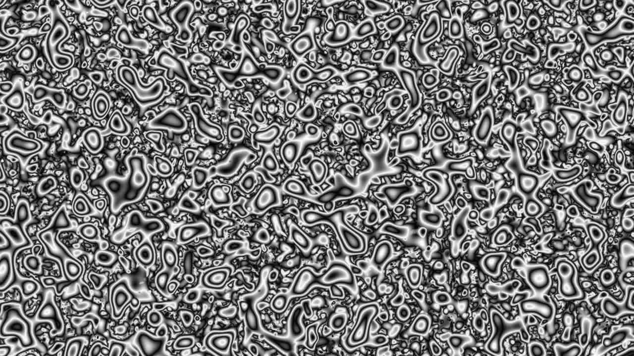 bloques cuadrados en movimiento, animación de la transformación de la superficie de fondo negro a blanco, bloques abstractos de fondo, miles de bloques moviéndose en un cuadrado, formas cuadradas que causan fatiga visual.