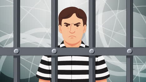 man behind bars