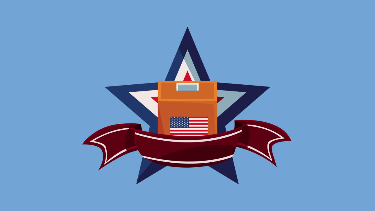 urna en estrellas día de las elecciones de ee.uu.