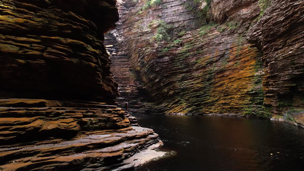 aerial view Cachoeira do Burac&atilde;o, Chapada Diamantina, Bahia, Brazil
