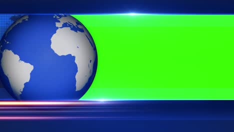 3d digital world map news intro background