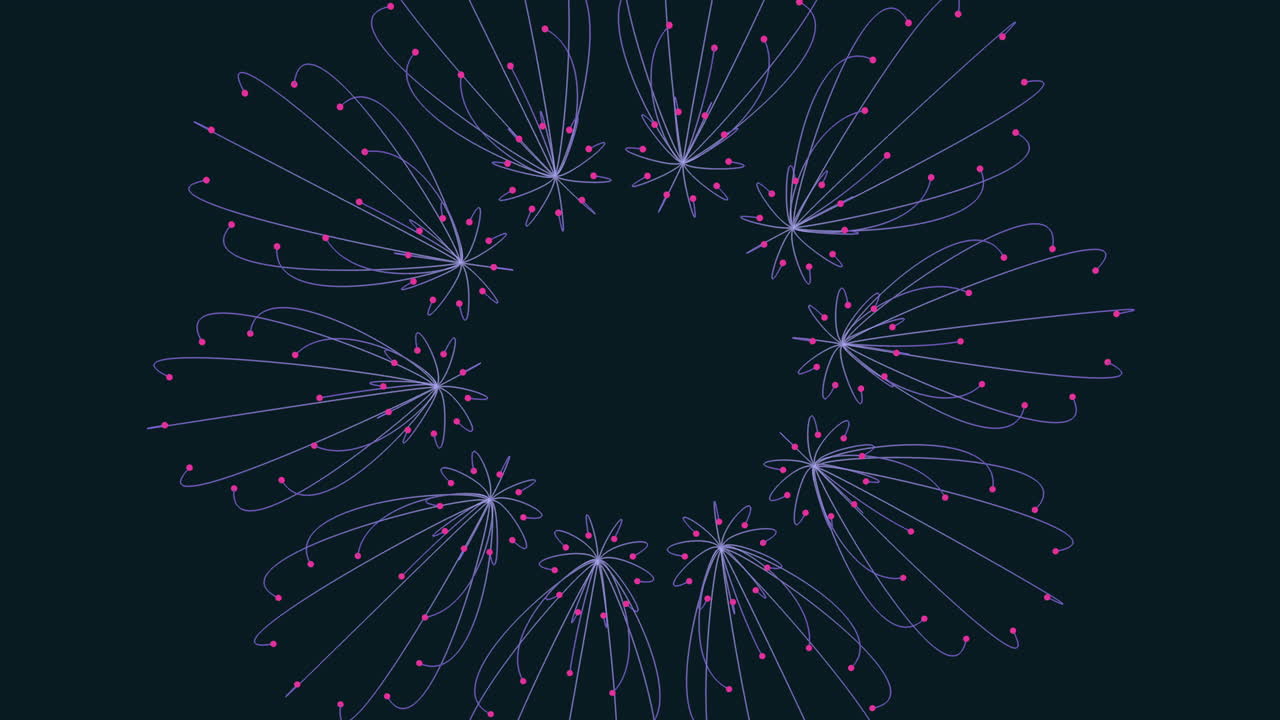 las líneas en espiral y los puntos crean intrincados patrones circulares