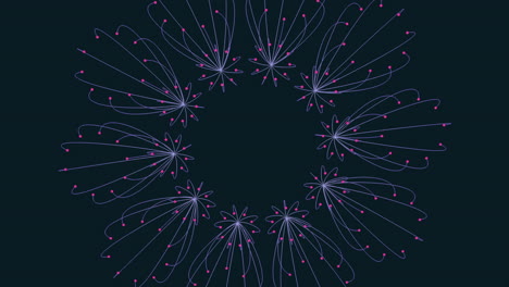 las líneas en espiral y los puntos crean intrincados patrones circulares